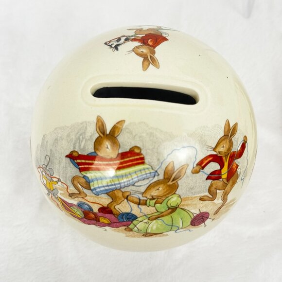 Royal Doulton Bunnykins Nursery Tableware 5 Piece Set Plate Bowl Mugs Coin Bank - Picture 7 of 16